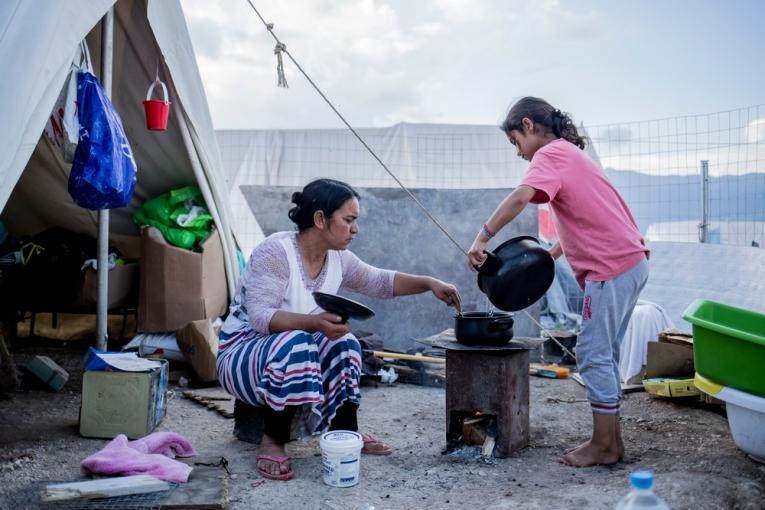 Le camp de réfugiés de Katsikas dans la région de l'Epire en Grèce. Juin 2016