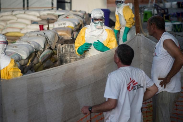 Centre de traitement de l'Ebola à Guéckédou en Guinée.