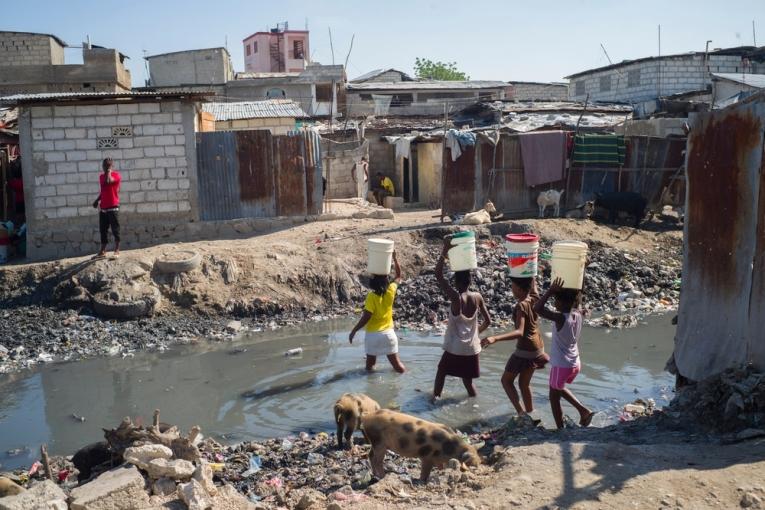 Le bidonville de Martissant près de Port au Prince novembre 2014.