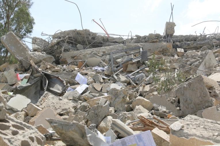 Ce qu'il reste de l'hôpital d'Haydan après le bombardement du 26 au 27 octobre. MSF