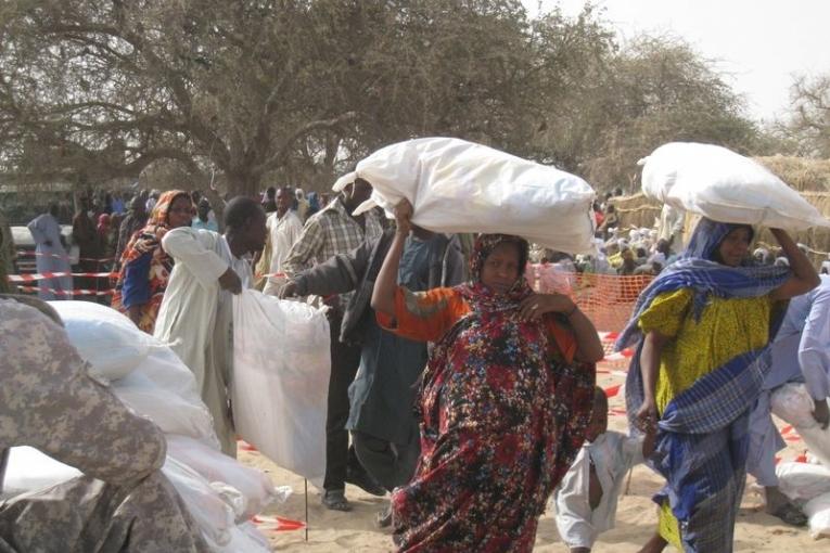 Distribution de kits à des Nigérians réfugiés au Tchad suite aux attaques de Boko Haram