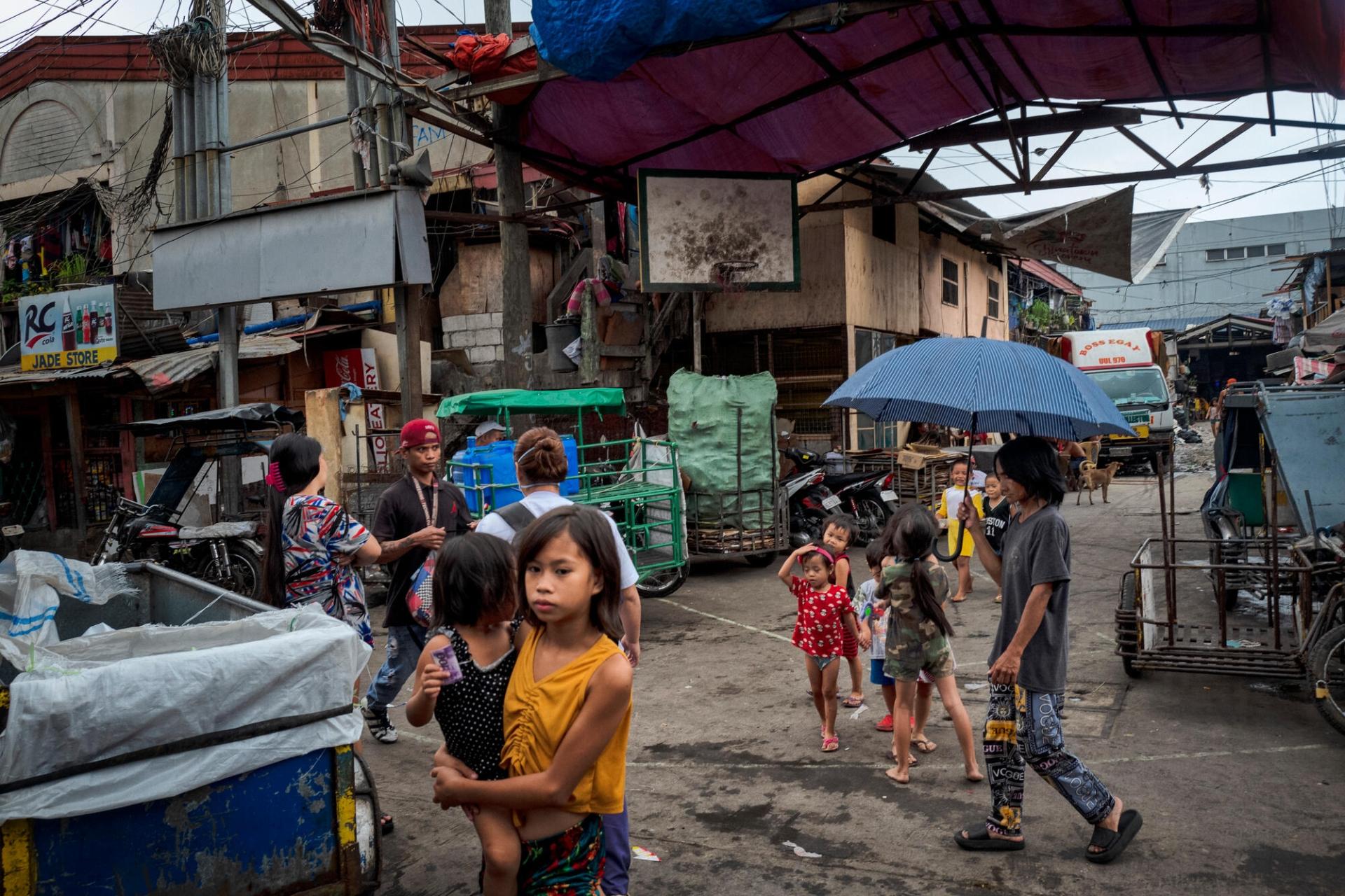 Vue d'une rue de Tondo, un quartier de Manille. Philippines. 13 mars 2023.