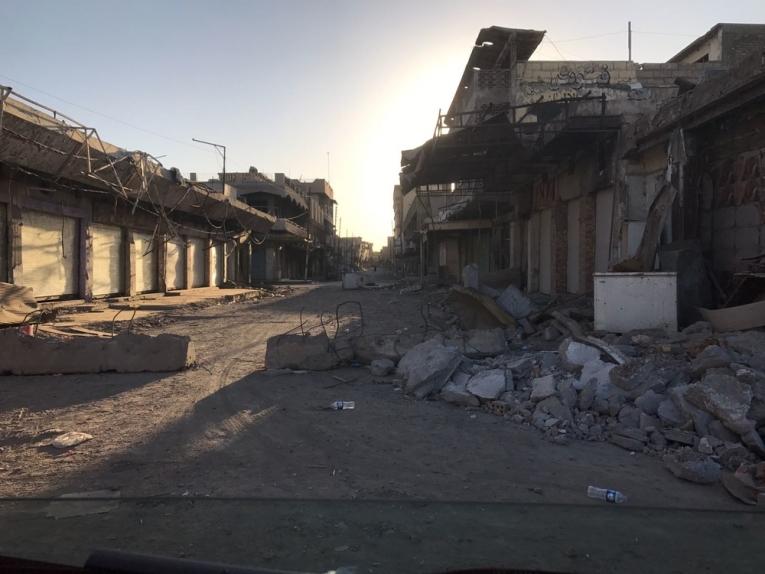 La destruction dans les rues de Mossoul-Ouest. Octobre 2017.
 © Imad Aoun/MSF