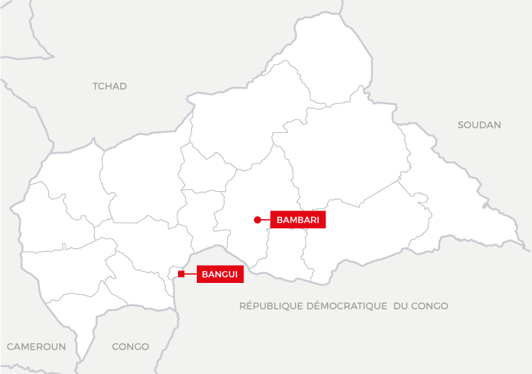 Bambari est une ville de la région de Ouaka, situé au centre du pays. La République centrafricaine est un des principaux terrains d'intervention de MSF, avec près de 3 000 membres de son personnel qui travaillent dans le pays et plus d'un million de consultations réalisées chaque année.&nbsp;
 © MSF - Juin 2018