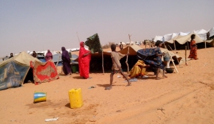 Réfugiés maliens à Fassala en Mauritanie. Janvier 2013.