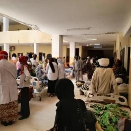 Vue de l'hôpital d'El Fasher en avril 2023. Soudan. 