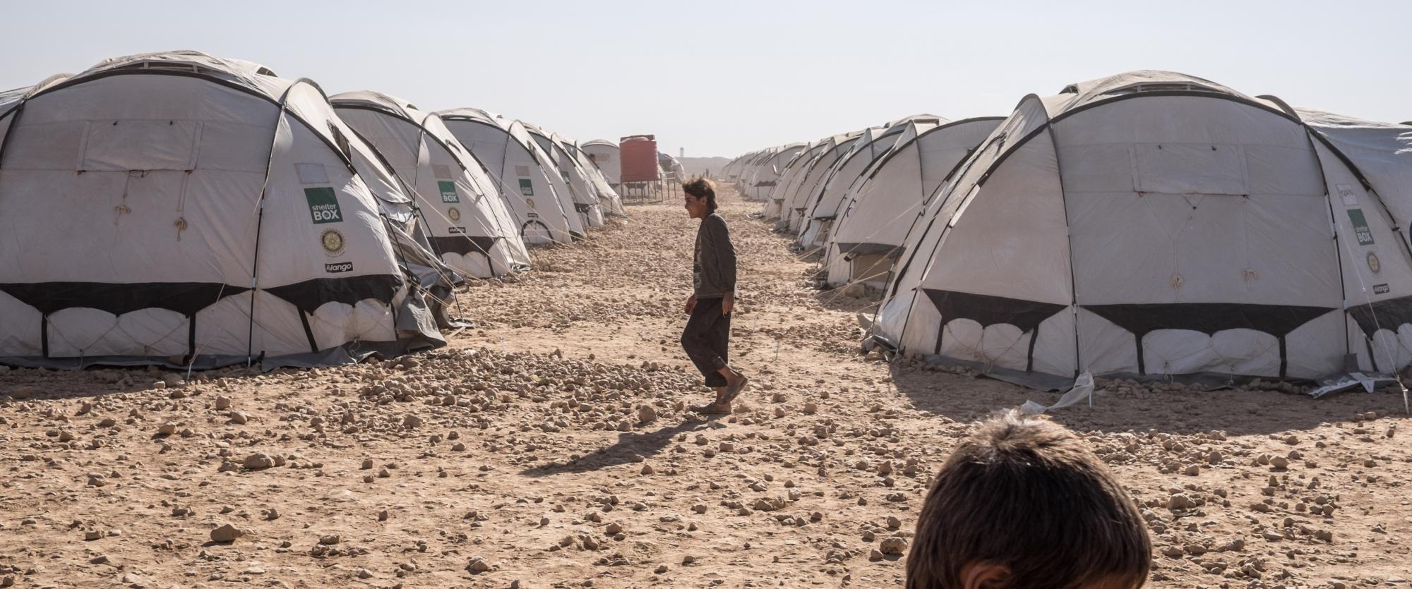 Le camp de déplacés d'Aïn Issa, situé à 60km de Rakka, dans le nord de la Syrie, en septembre 2017.