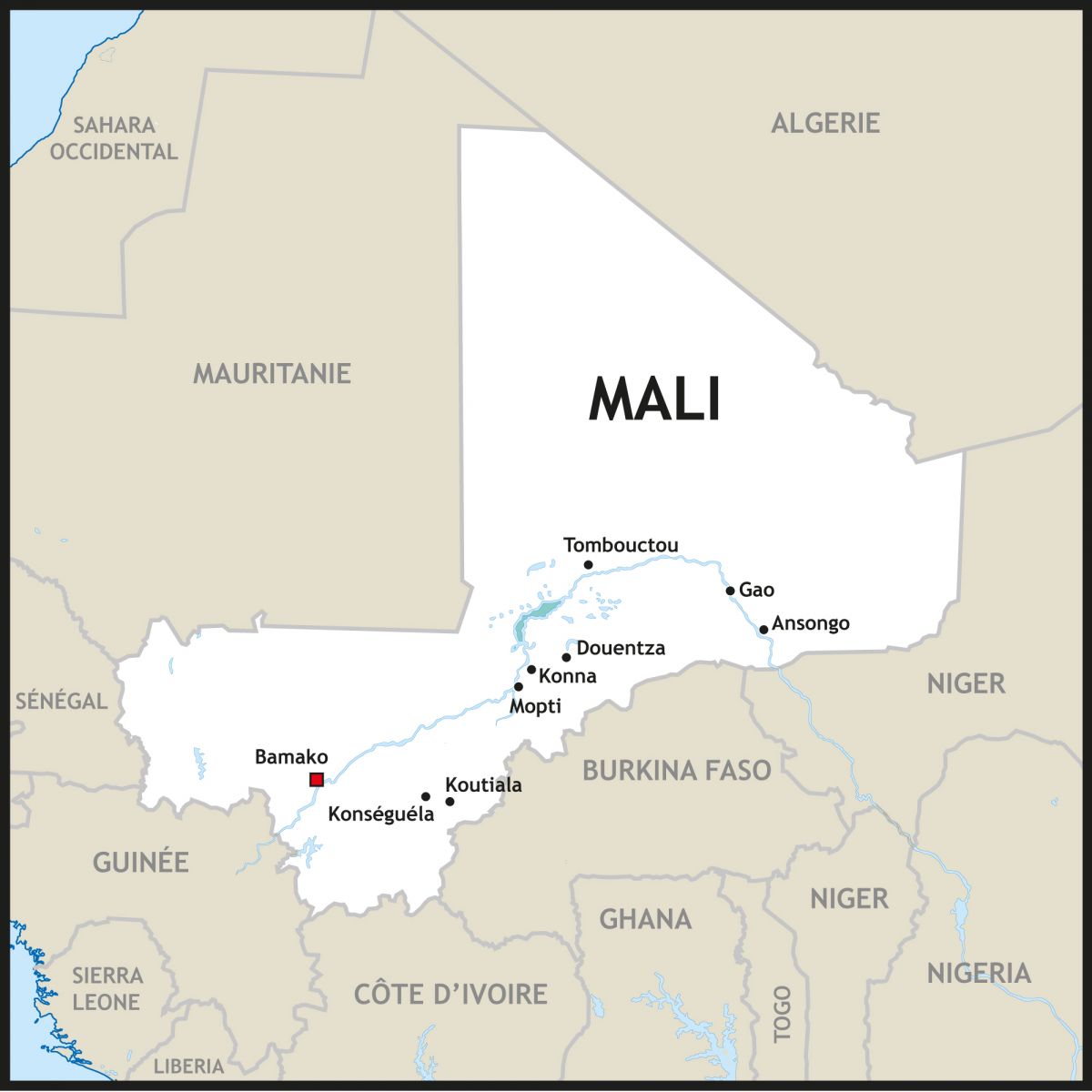 Carte du Mali