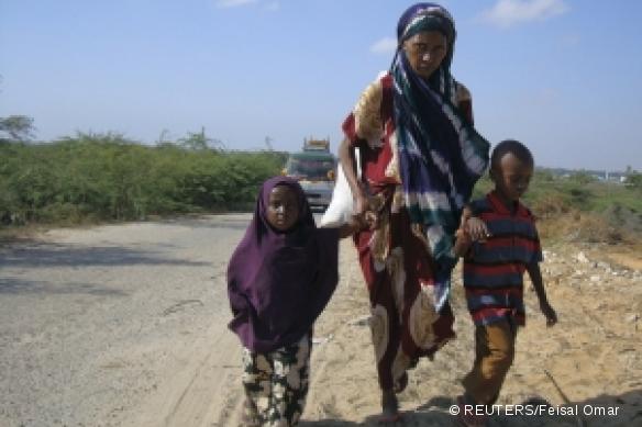 Habita,ts fuyant les combats à Mogadiscio, janvier 2009.