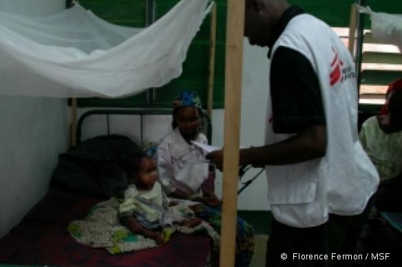 Centre nutritionnel MSF de Bocaranga ville, juillet 2008.