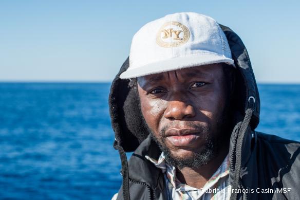 Abdu, originaire de Gambie, a été secouru le 14 mai par le MY Phoenix.