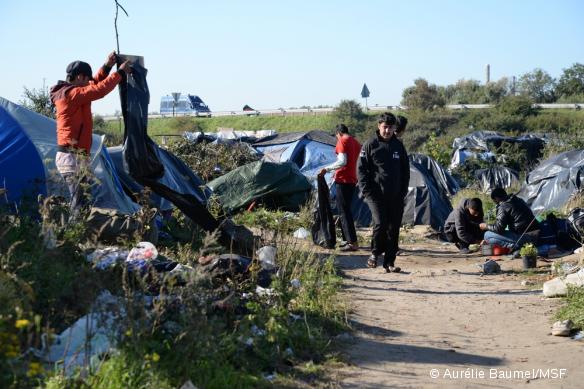 La Jungle de Calais, photographiée le 30 septembre 2015.