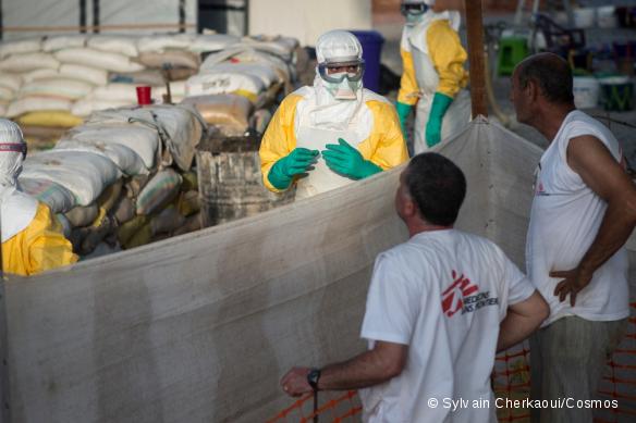 Centre de traitement de l'Ebola à Guéckédou en Guinée.