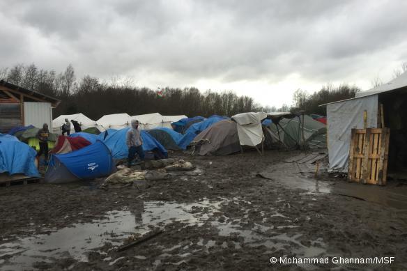 Le camp de Grande-Synthe, au 22 décembre 2015.