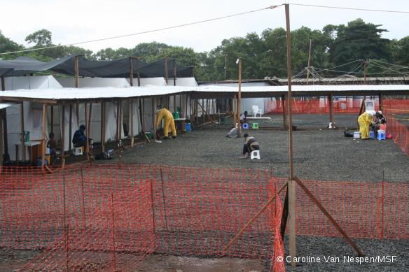 Centre de traitement Ebola à Monrovia, au Liberia.