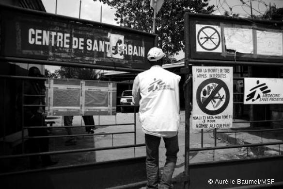 Dispensaire MSF dans le quartier de PK5, août 2014