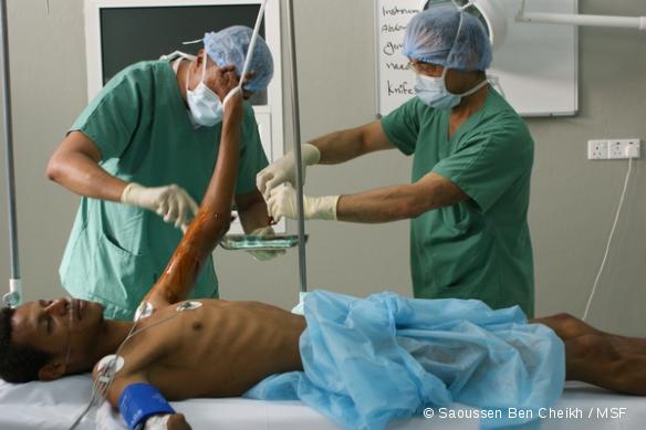 Hôpital chirurgical MSF à Aden. Mai 2012.
