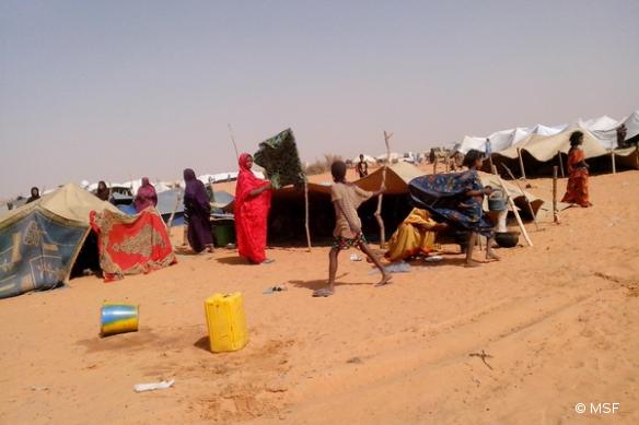 Réfugiés maliens à Fassala, en Mauritanie. Janvier 2013.
