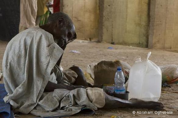 Homme déplacé par les violences dans l'Etat de Borno, nord-est du Nigeria