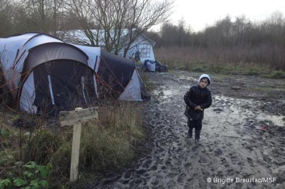 Camp de Grande-Synthe, janvier 2016