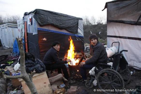 La "Jungle" de Calais, février 2016