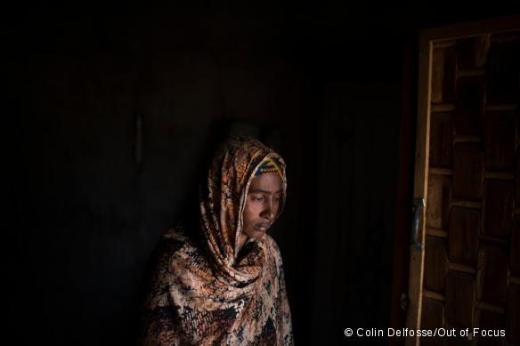 Adama, dont le mari a été tué le 21 novembre 2016, vit dans le quartier à majorité peul de Gobolo, à Bria : « Sans mon mari, je ne sais pas comment je vais pouvoir nourrir ma famille. »