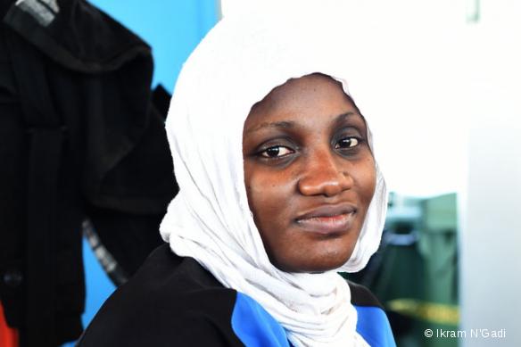 Sandra, originaire du Nigeria, a été sauvée le 13 mai par le MY Phoenix.