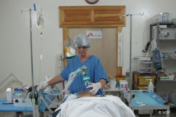 Rachael, anesthésiste en mission en Syrie avec MSF, août 2012.