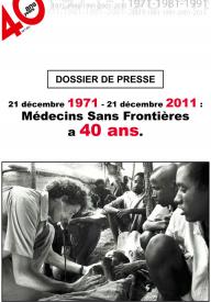 Vignette du dossier de presse consacré aux 40 ans de MSF