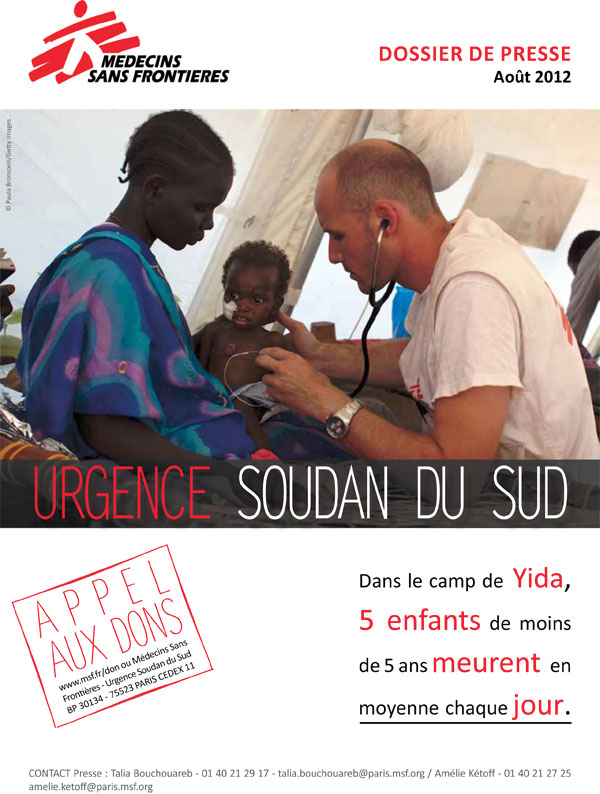 Dossier de presse Soudan du Sud : des taux de mortalité alarmants dans les camps de réfugiés