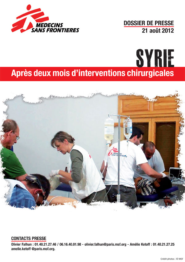 Syrie : Après deux mois d’interventions chirurgicales