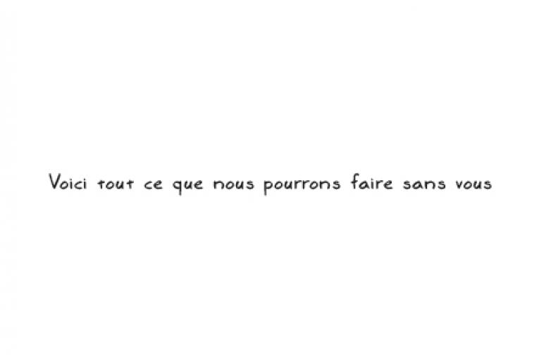 Visuel de la nouvelle campagne 1€ par semaine : "voici tout ce que nous pourrons faire sans vous"
