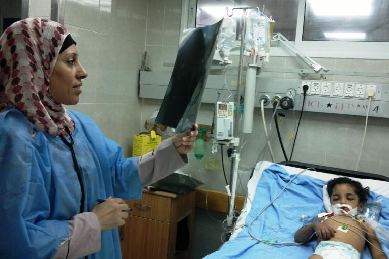 formation en kiné cardiaque et respiratoire par MSF à Gaza