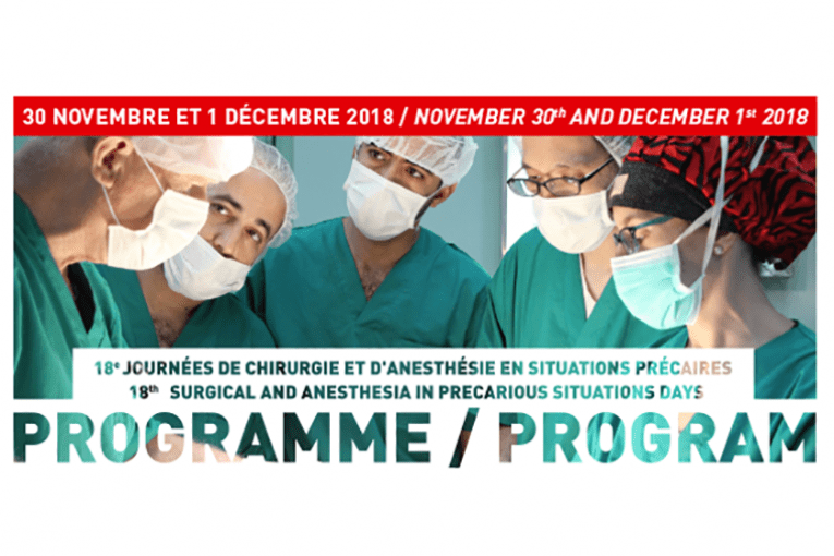 journée chirurgie anesthésie MSF 2018