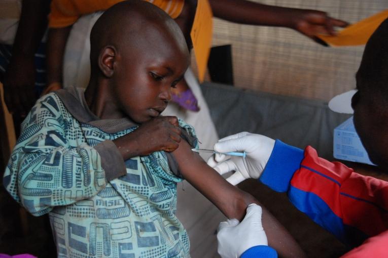 Measles Vaccination in Carnot, IDP camp, CAR