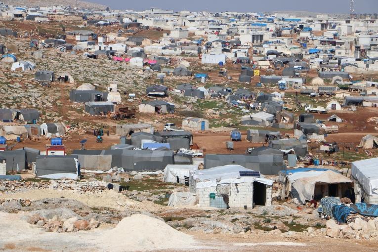 Camp de personnes déplacées de la province d'Idlib. Syrie. 2020. 