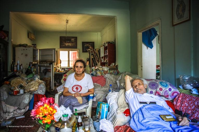 Hoda et son père chez eux