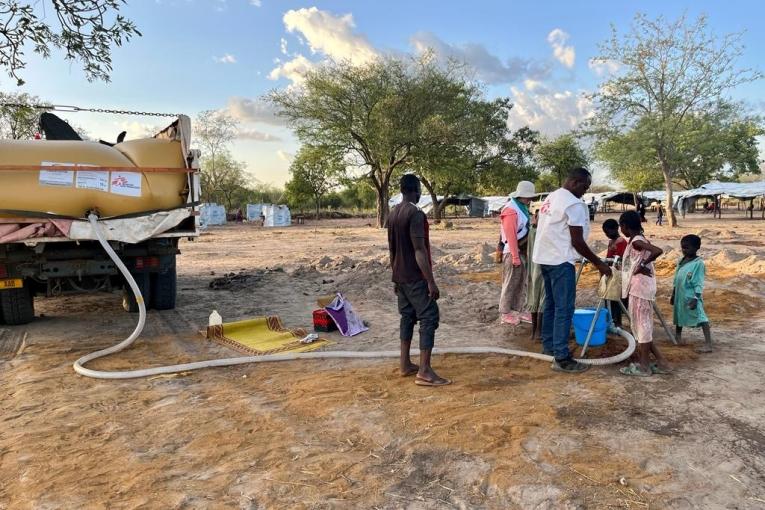 Vue du camp d'Am Dafok en République centrafricaine. 2023.