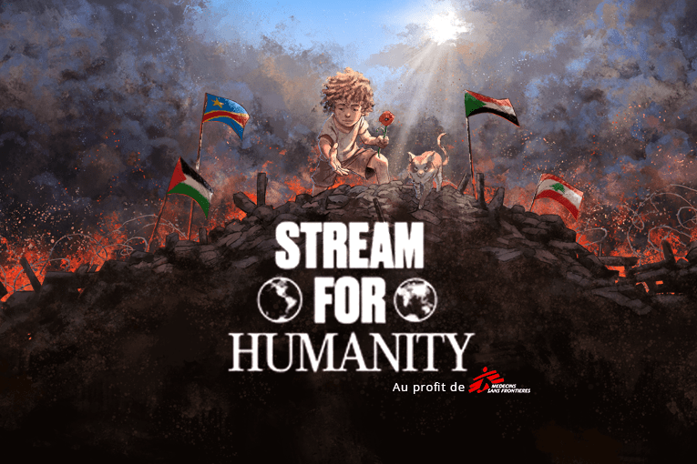 Médecins Sans Frontières bénéficiaire de l'événement caritatif en ligne Stream For Humanity, organisé par AmineMaTue du 17 au 19 janvier 2025