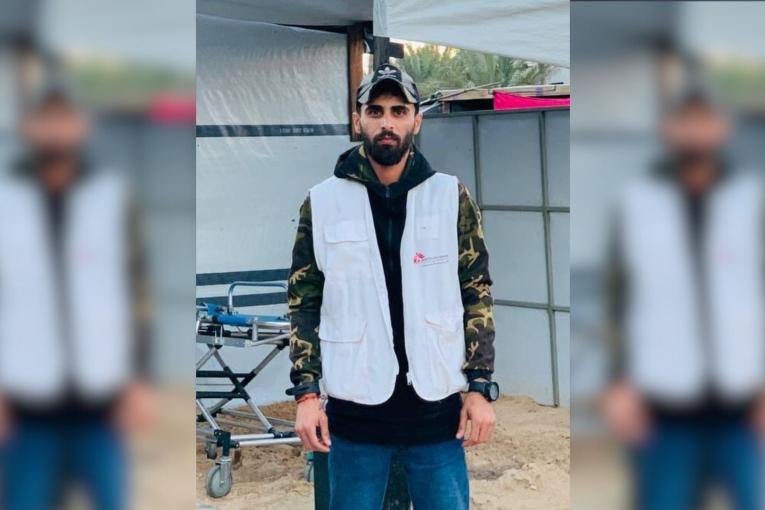 Abdullah était hygiéniste avec MSF, il a été tué par les forces israéliennes alors qu'il tentait de récupérer des sacs de farine sur un camion d'aide humanitaire, le 3 juillet 2025, Gaza.