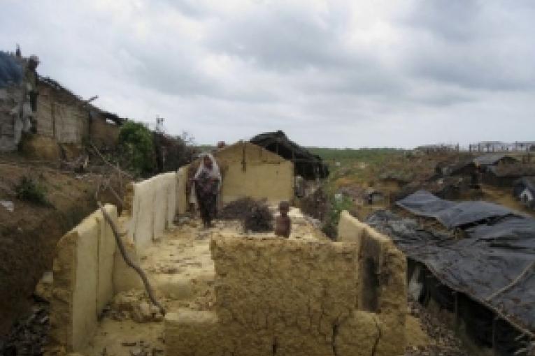 Le camp de fortune de Kutapulong en mars 2009.