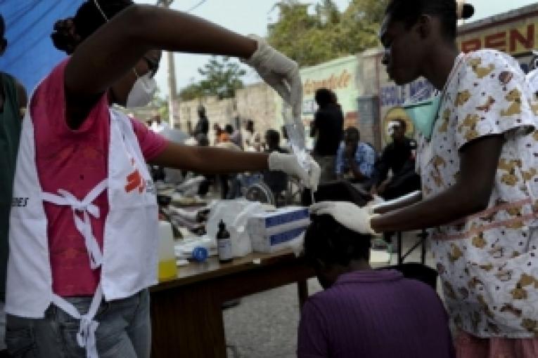 Hôpital MSF de Carrefour. Plus de 90 interventions chirurgicales y ont été menées à ce jour.