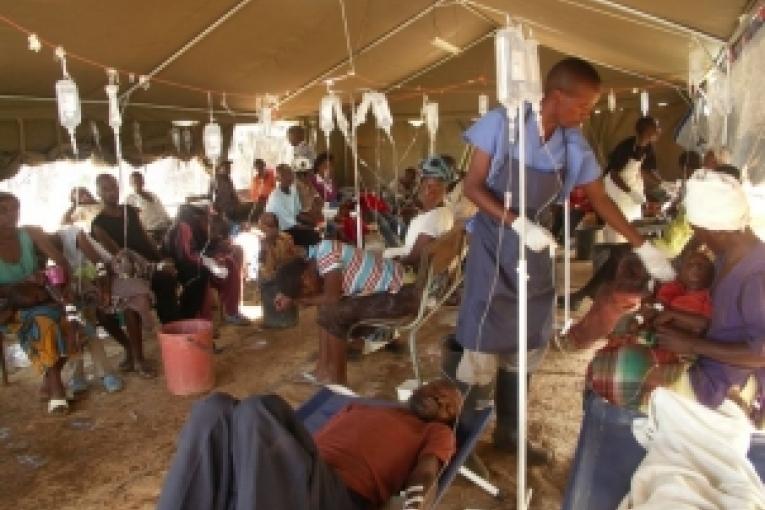 Zimbabwe janvier 2009. Centre de traitement du cholera de MSF à Kadoma.