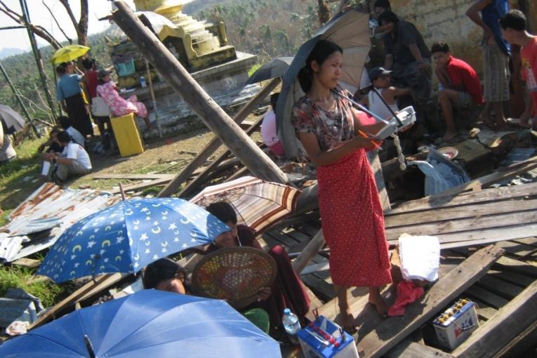 Le cyclone Giri a détruit de nombreux villages de la côte ouest de la Birmanie le 22 octobre dernier