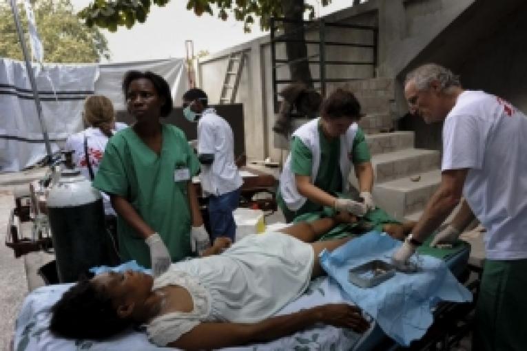 Hôpital de Carrefour Port au Prince le 17/01/2010.