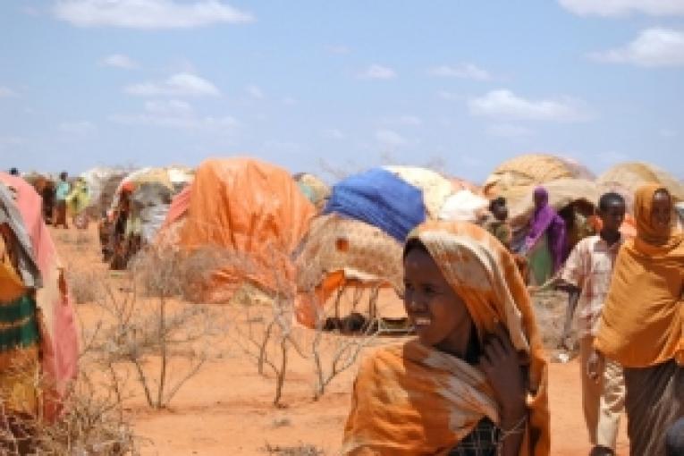 Région Somali septembre 2008. Les populations déplacées affluent autour de Wardher en quête d'eau et de nourriture.