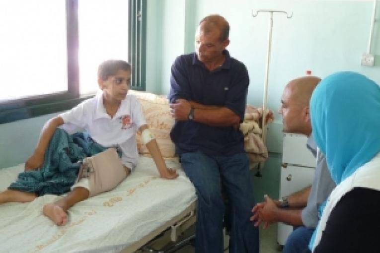 Mohammed lors de sa consultation avec Manuel bande de Gaza 2010