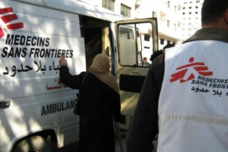 Ambulance MSF dans la bande de Gaza  Décembre 2007