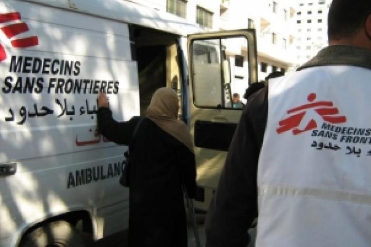 Ambulance MSF dans la bande de Gaza Décembre 2007