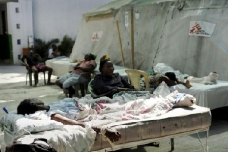 Hôpital MSF de Martissant 21 janvier 2010.